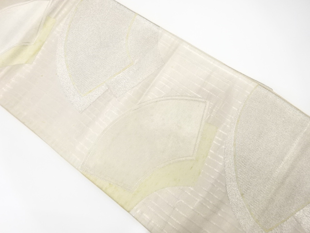 JAPANESE KIMONO / ANTIQUE FUKURO OBI / SILK / WOVEN JIGAMI PATTERN